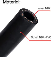 EVIL ENERGY Fuel Line Marine Rubber Hose Type A1-15 SAE J1527 10FT(3/8 1/4 5/16 Inch )